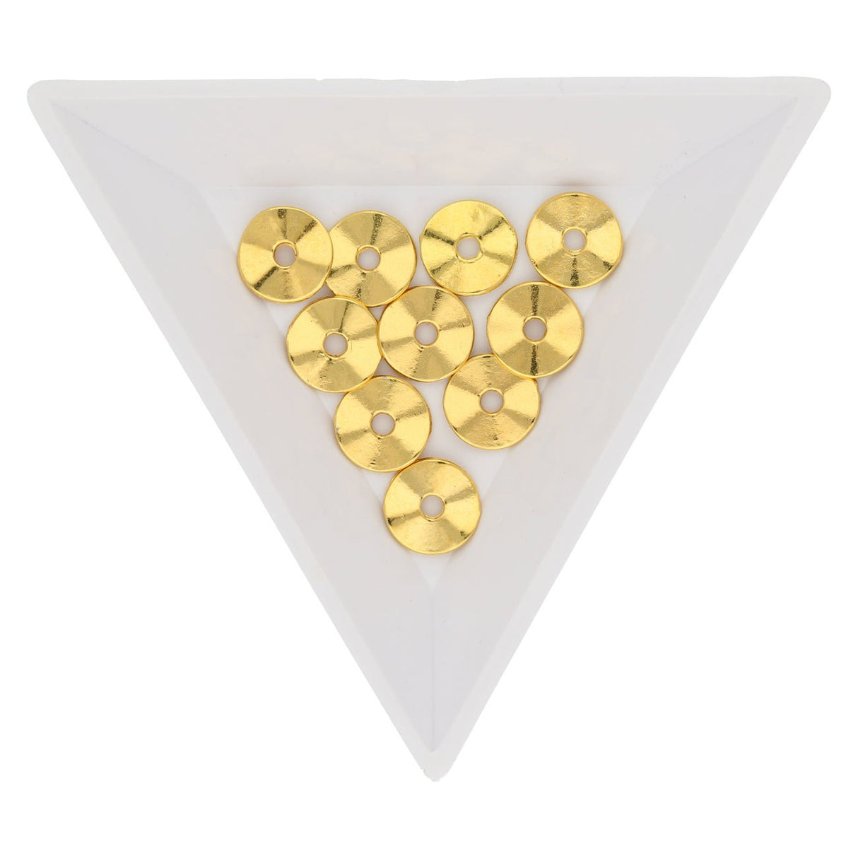 Metallperle, 10 mm, gewellt – Farbe Gold - PerlineBeads