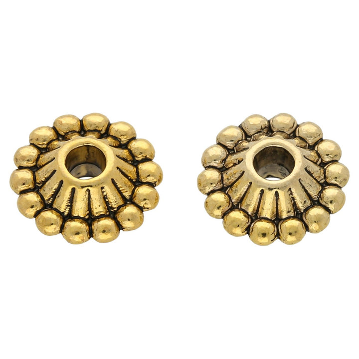 Metallperle im tibetischen Stil 11 x 5 mm - Antikgold - PerlineBeads