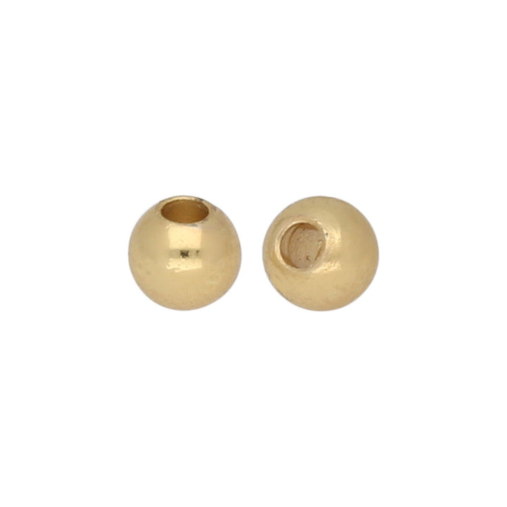 Metallperle rund - 3 mm - Gold - PerlineBeads