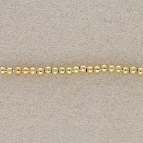 Metallperle rund - 3 mm - Gold - PerlineBeads