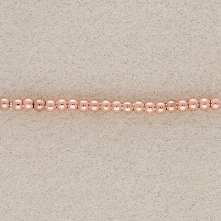 Metallperle rund - 3 mm - Rosé Gold - PerlineBeads