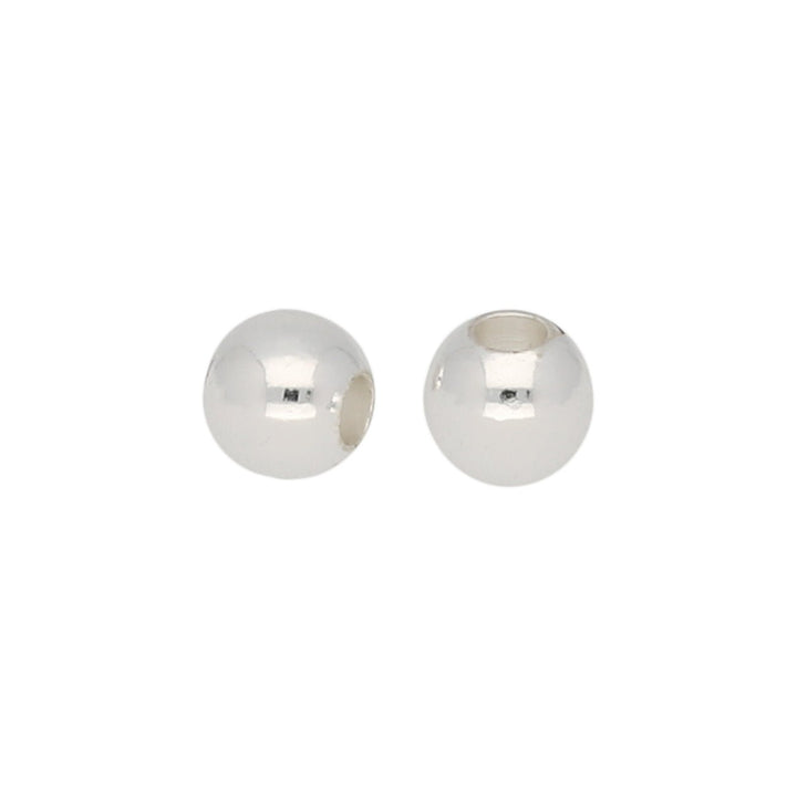 Metallperle rund - 3 mm - Silber - PerlineBeads