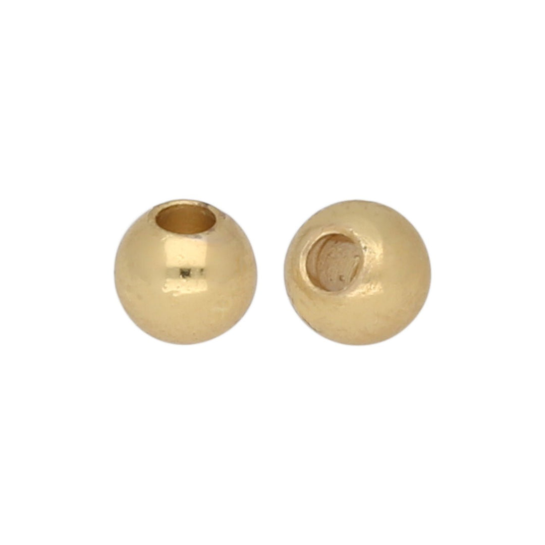Metallperle rund - 4 mm - Gold - PerlineBeads