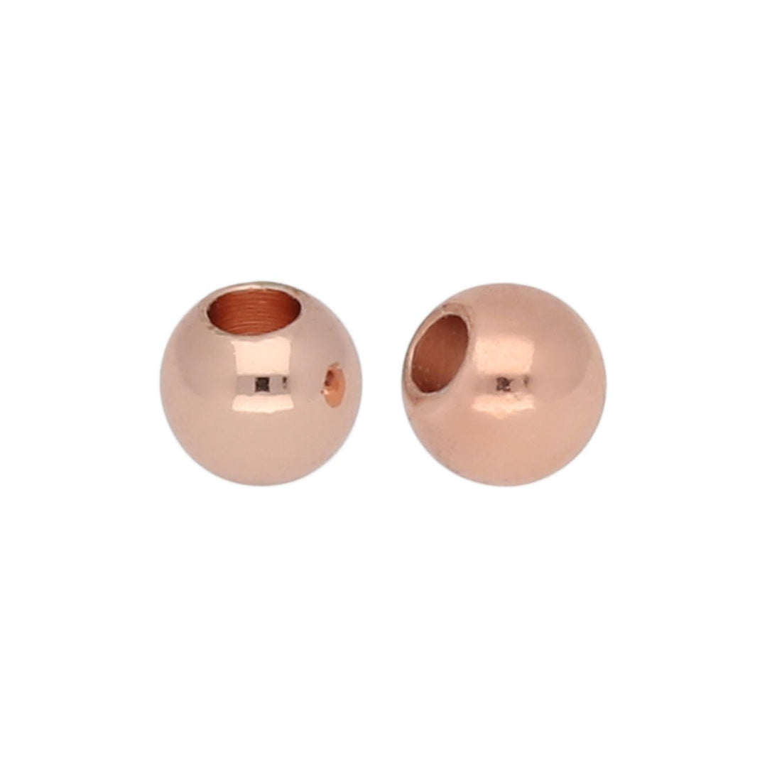 Metallperle rund - 4 mm - Rosé Gold - PerlineBeads