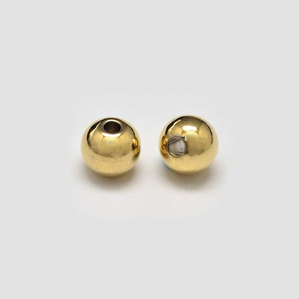 Metallperle rund - 6 mm - Gold - PerlineBeads