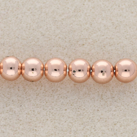 Metallperle rund - 6 mm - Rose Gold - PerlineBeads