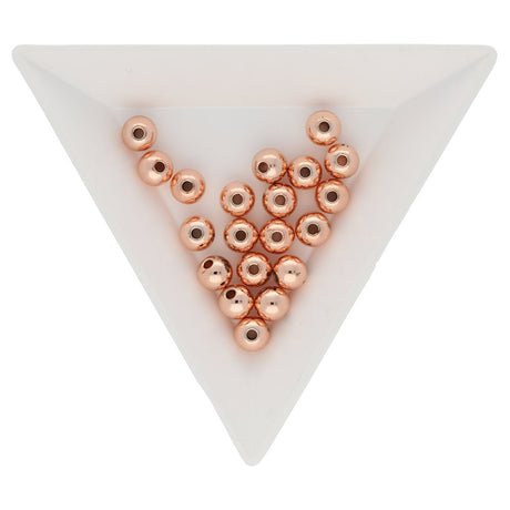 Metallperle rund - 6 mm - Rose Gold - PerlineBeads