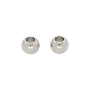 Metallperle rund - 6x5 mm - Silber - PerlineBeads