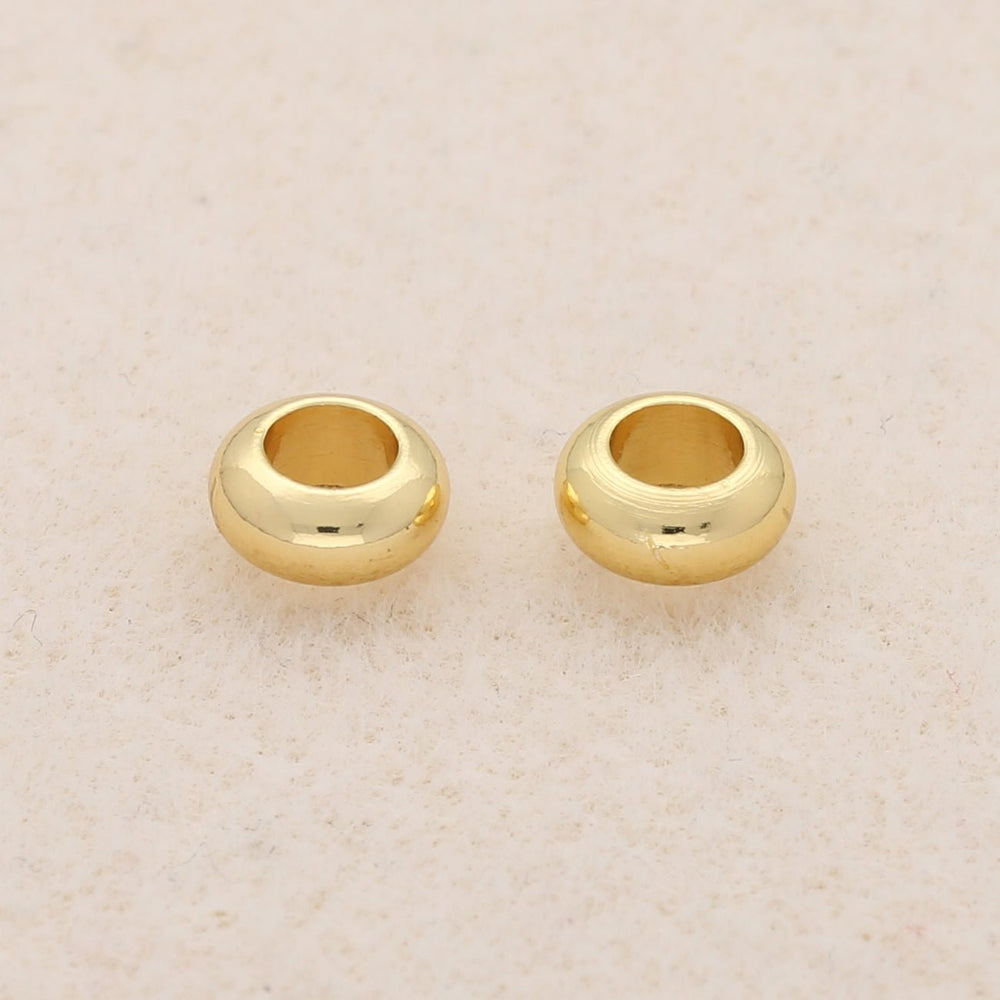 Metallperle rund - 7 x 3 mm - Gold - PerlineBeads