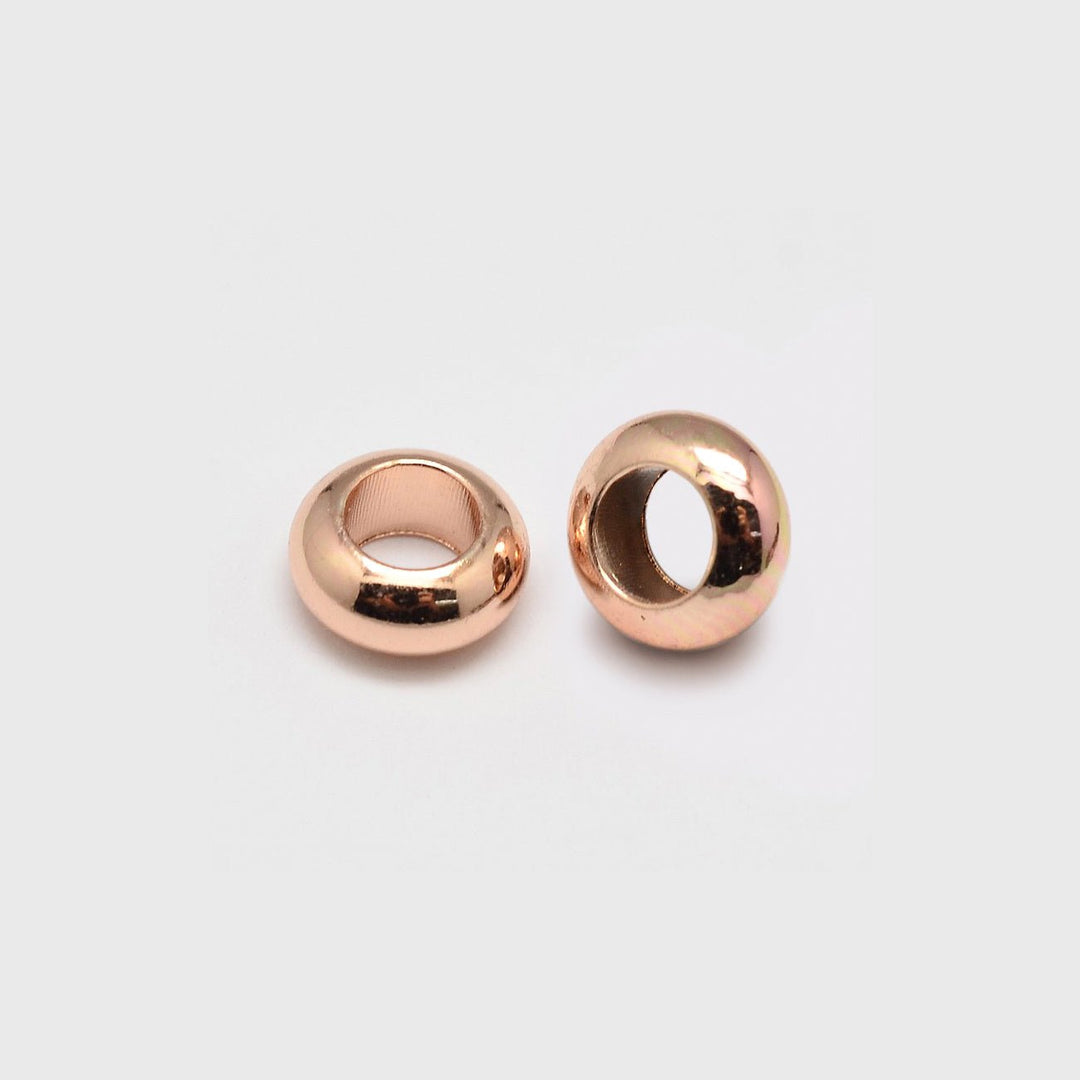Metallperle rund - 7 x 3 mm - Rosé Gold - PerlineBeads