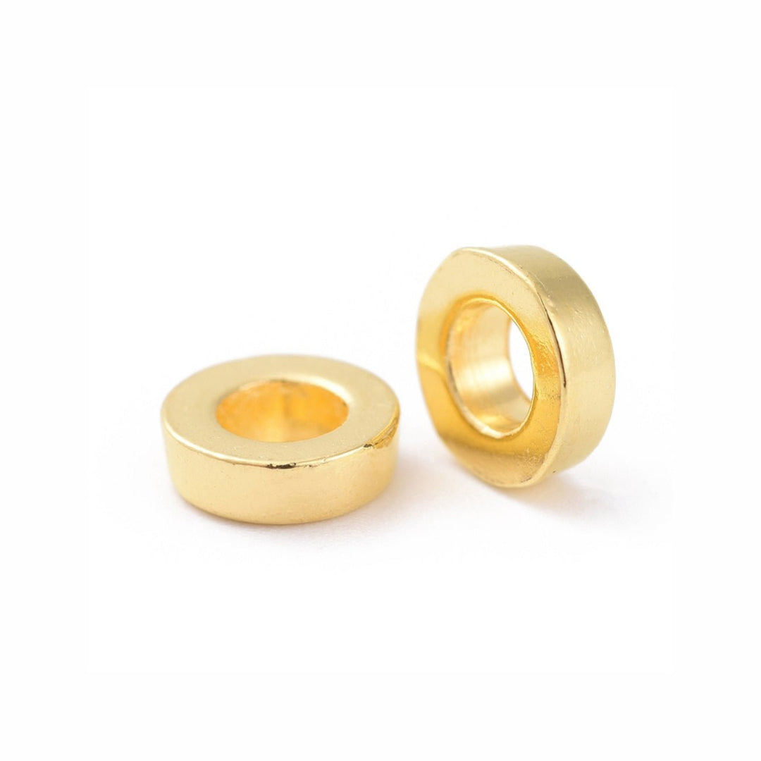 Metallperle Scheibe 6x2 mm – Gold - PerlineBeads