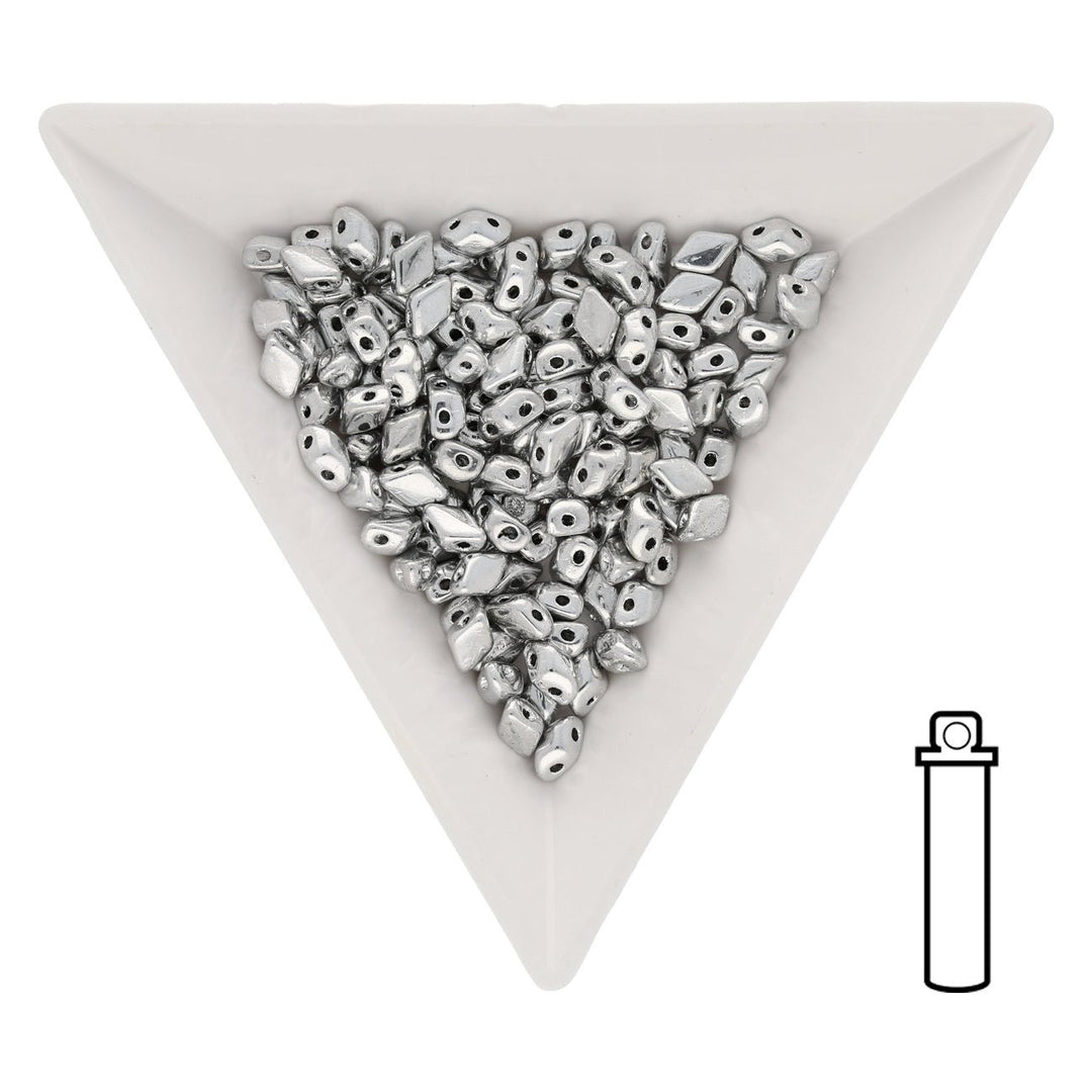Mini GemDuo 6x4 mm - Crystal Full Labrador - PerlineBeads