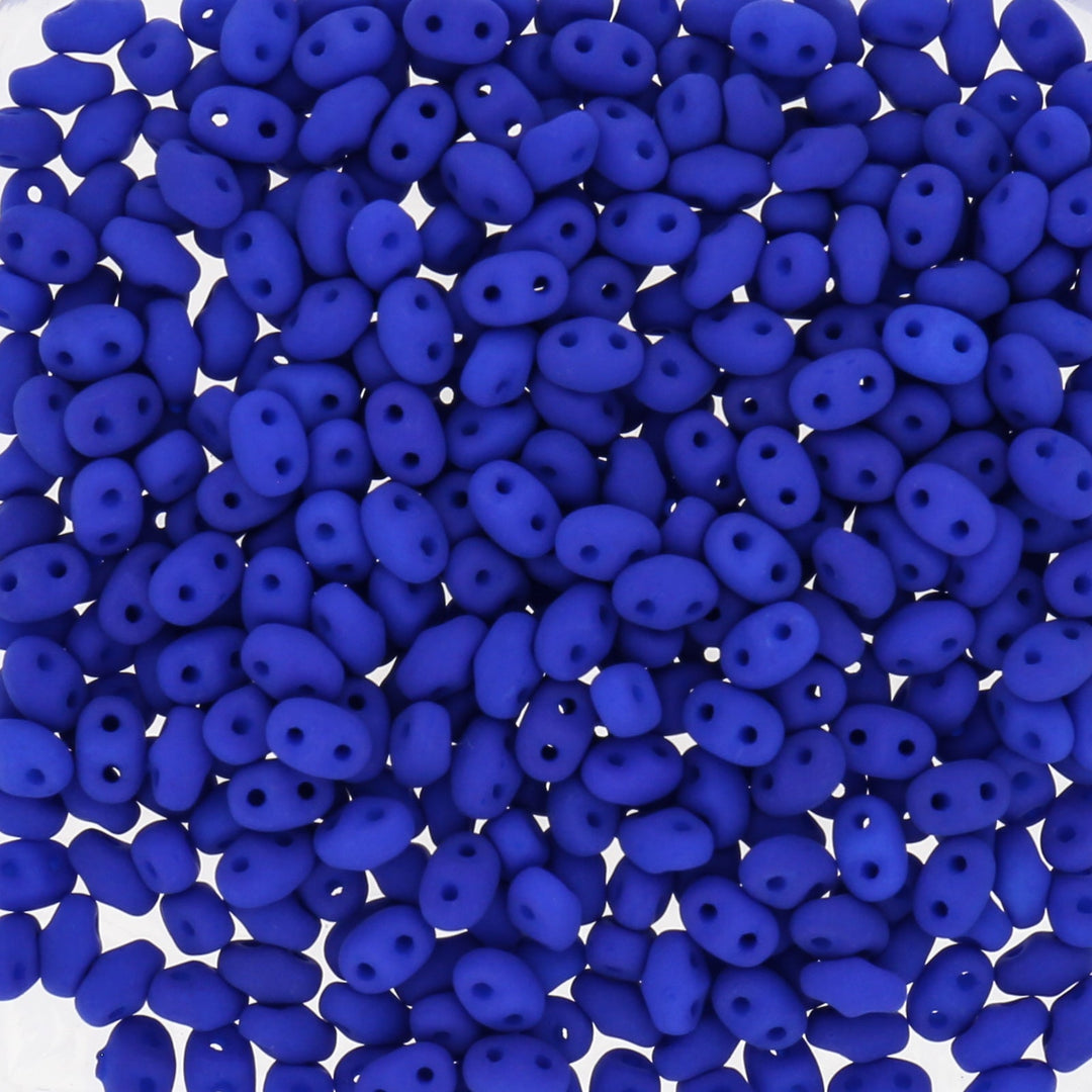MiniDuo 2x4 mm - Alabaster Blue Neon - PerlineBeads