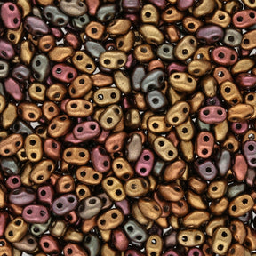 MiniDuo 2x4 mm - Crystal Gold Rainbow - PerlineBeads