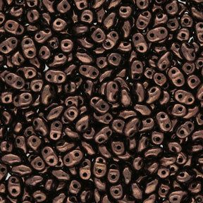 MiniDuo 2x4 mm - Jet Bronze - PerlineBeads