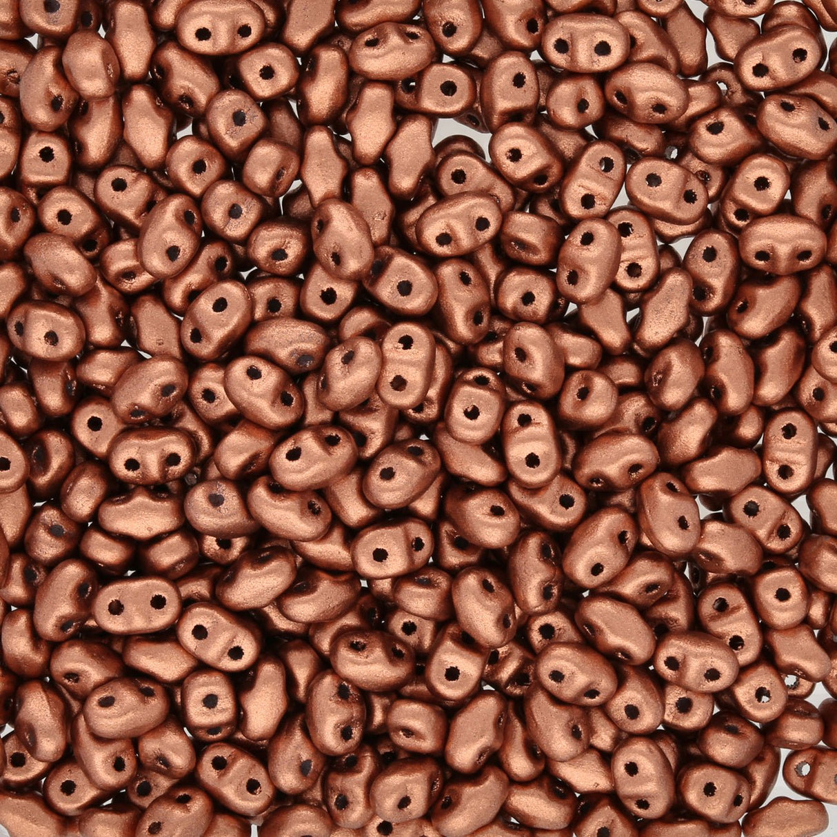 MiniDuo 2x4 mm - Matte Metallic Copper - PerlineBeads