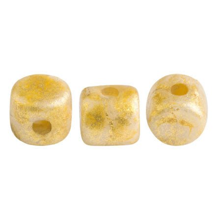 Minos® par Puca® - Opaque Beige Spotted - PerlineBeads