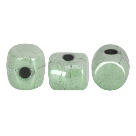 Minos® Par Puca® - Opaque Light Green Ceramic Look - PerlineBeads