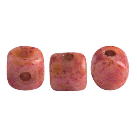 Minos® par Puca® - Opaque Rose Spotted - PerlineBeads