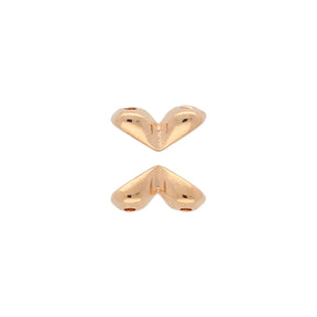 Mitakas-GemDuo Side Bead – Rose Gold Plate - PerlineBeads