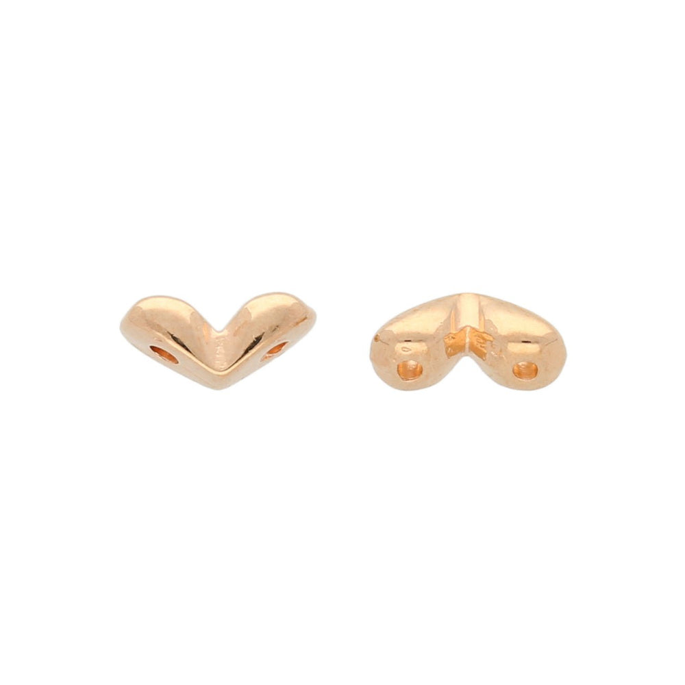 Mitakas-GemDuo Side Bead – Rose Gold Plate - PerlineBeads