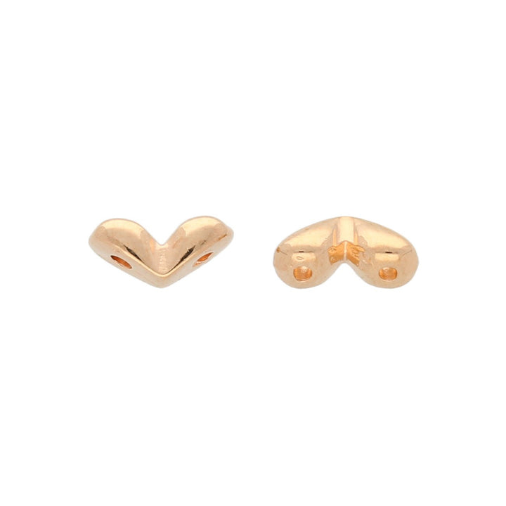 Mitakas-GemDuo Side Bead – Rose Gold Plate - PerlineBeads