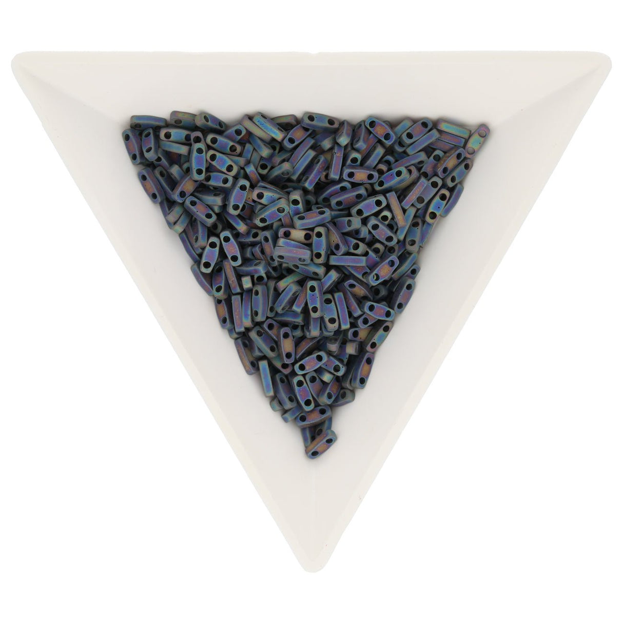 Miyuki Quarter Tila bead - Black AB - PerlineBeads