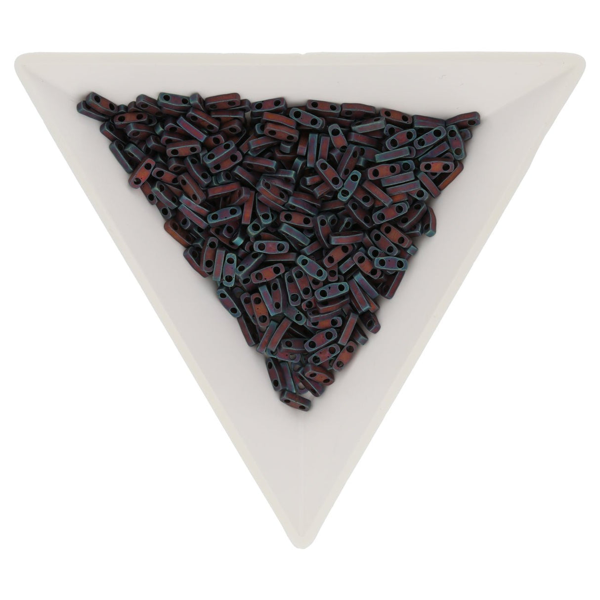 Miyuki Quarter Tila bead - Matte Mettalic Dark Raspberry - PerlineBeads