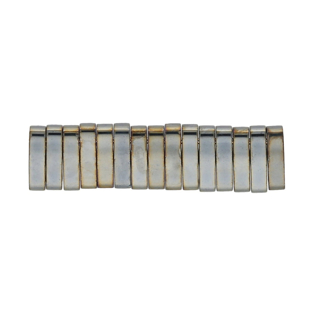 Miyuki Quarter Tila bead - Metallic Light Gunmetal - PerlineBeads