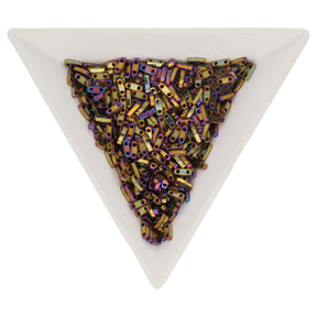 Miyuki Quarter Tila bead - Purple Gold Iris - PerlineBeads