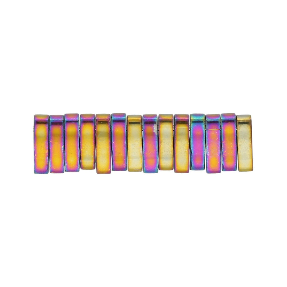 Miyuki Quarter Tila bead - Purple Gold Iris - PerlineBeads