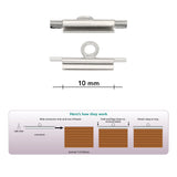 Miyuki röhrenförmiger Verschluss «Slide on» 10 mm – Farbe Silber - PerlineBeads