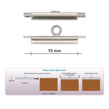 Miyuki röhrenförmiger Verschluss «Slide on» 15 mm – Farbe Silber - PerlineBeads