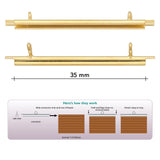 Miyuki röhrenförmiger Verschluss «Slide on» 35 mm – Farbe Gold - PerlineBeads