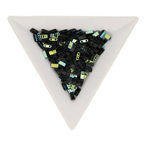 Miyuki Tila 1/2 cut bead - Jet AB - PerlineBeads