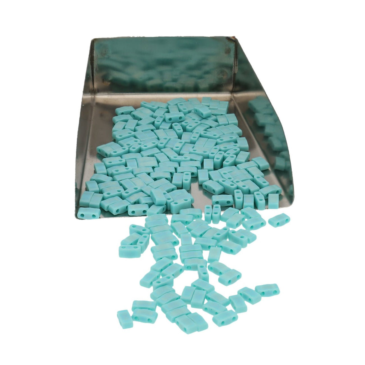 Miyuki Tila 1/2 cut bead - Matte Opaque Turquoise - PerlineBeads