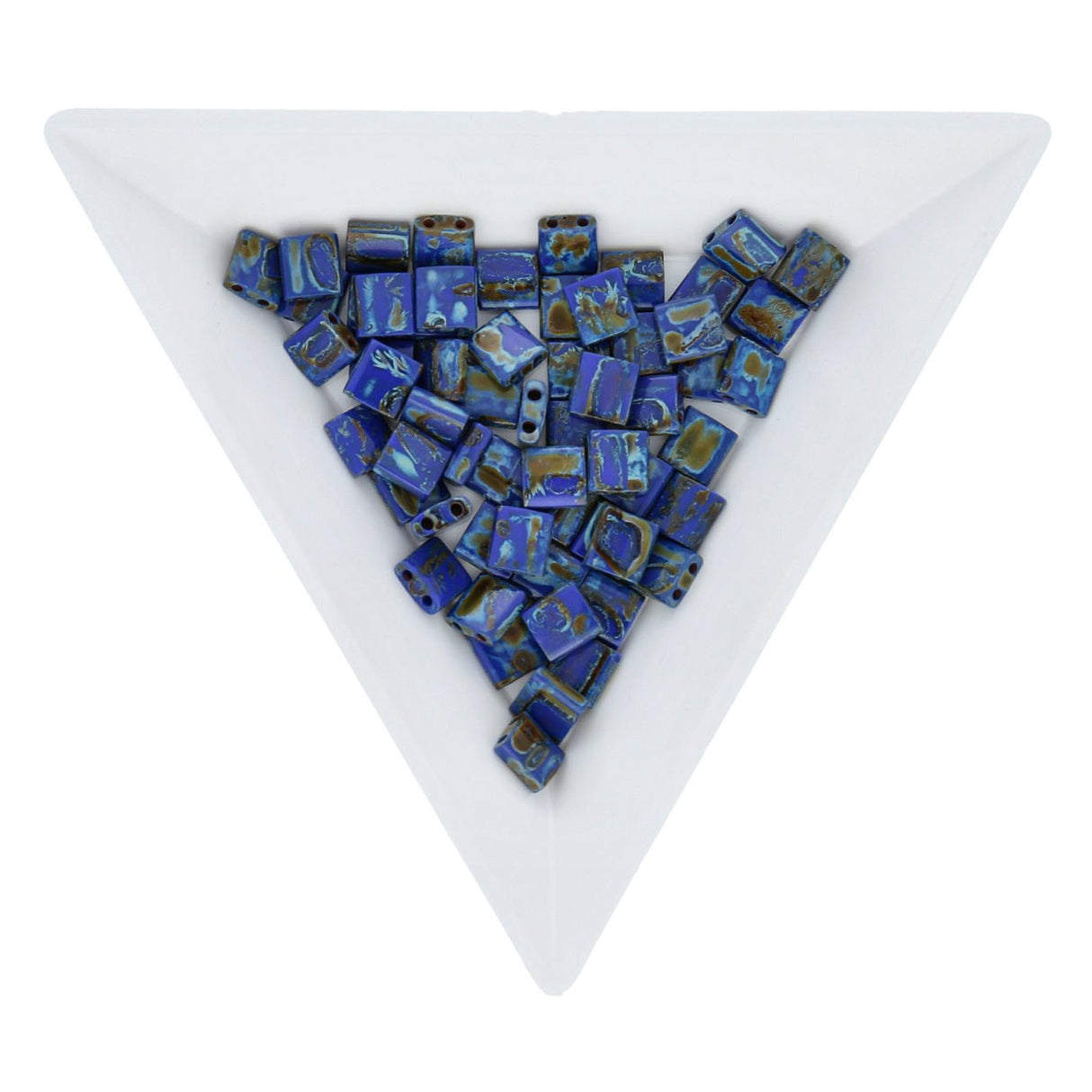 Miyuki Tila bead 5 mm - Picasso Opaque Cobalt - PerlineBeads