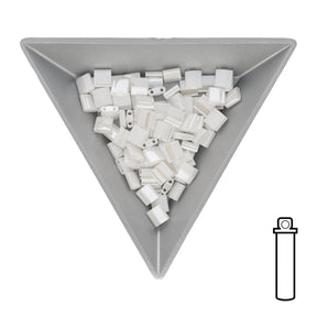 Miyuki Tila bead 5 mm - White Pearl - PerlineBeads