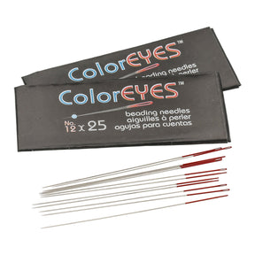 Nadeln ColorEYES™ Rot - Nr. 12 (25 Stück) - PerlineBeads
