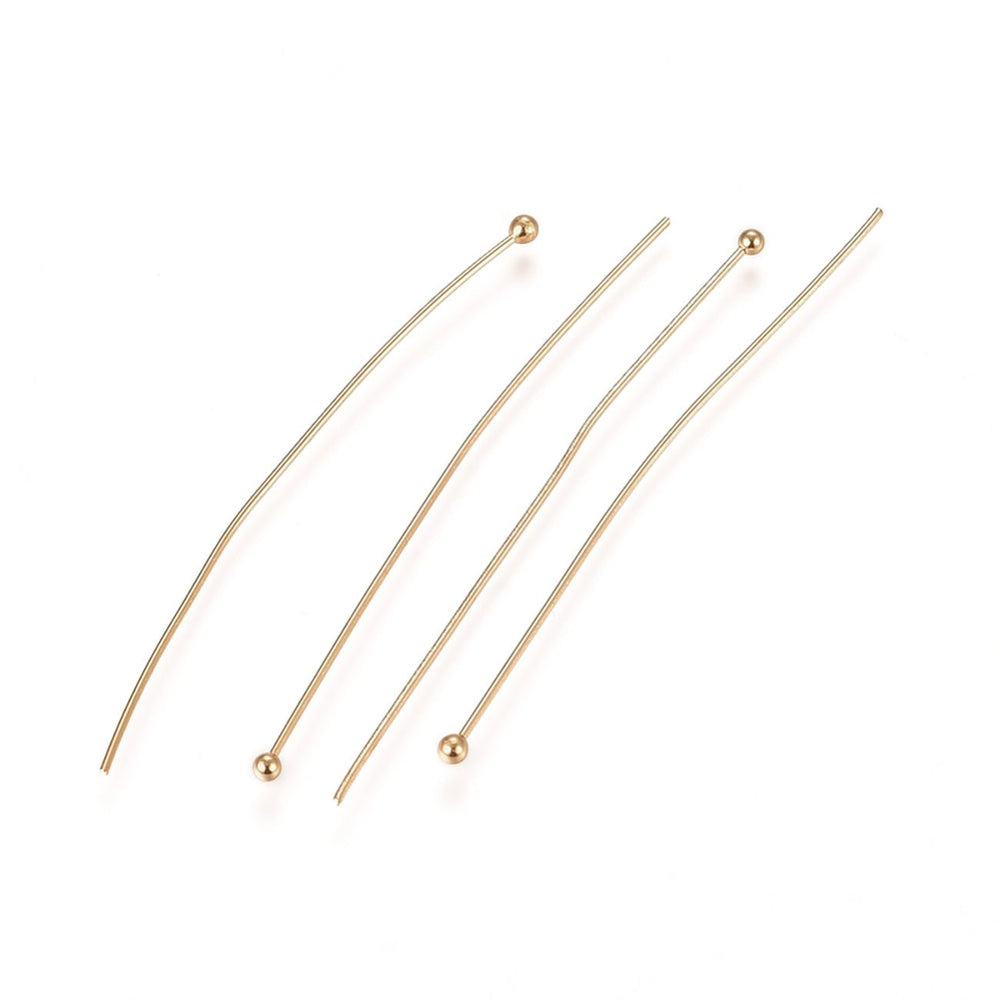 Nietstift mit Kugelkopf 50 mm – Edelstahl, Farbe Gold - PerlineBeads