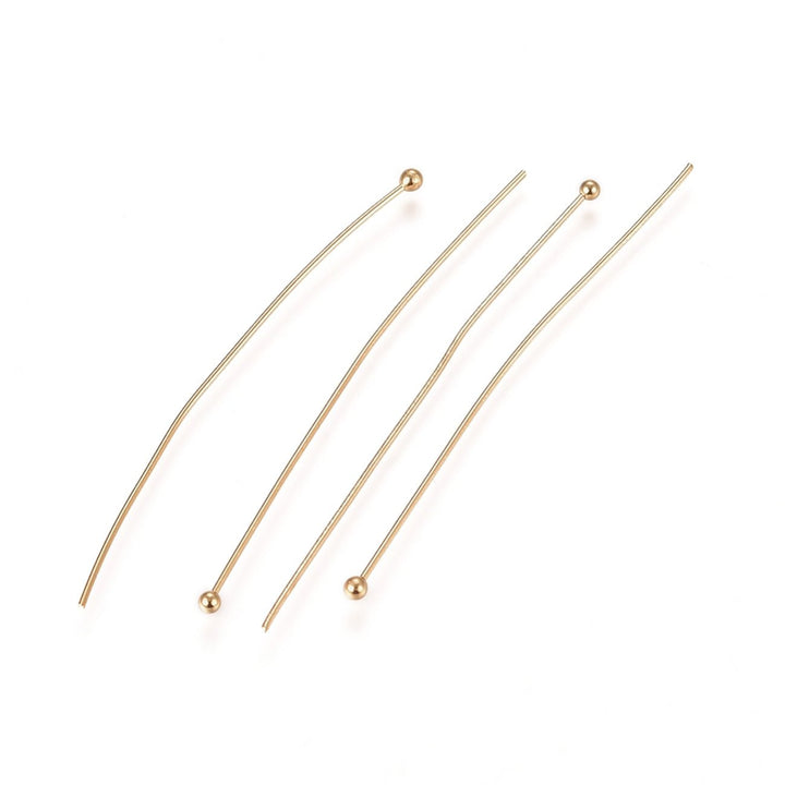 Nietstift mit Kugelkopf 50 mm – Edelstahl, Farbe Gold - PerlineBeads