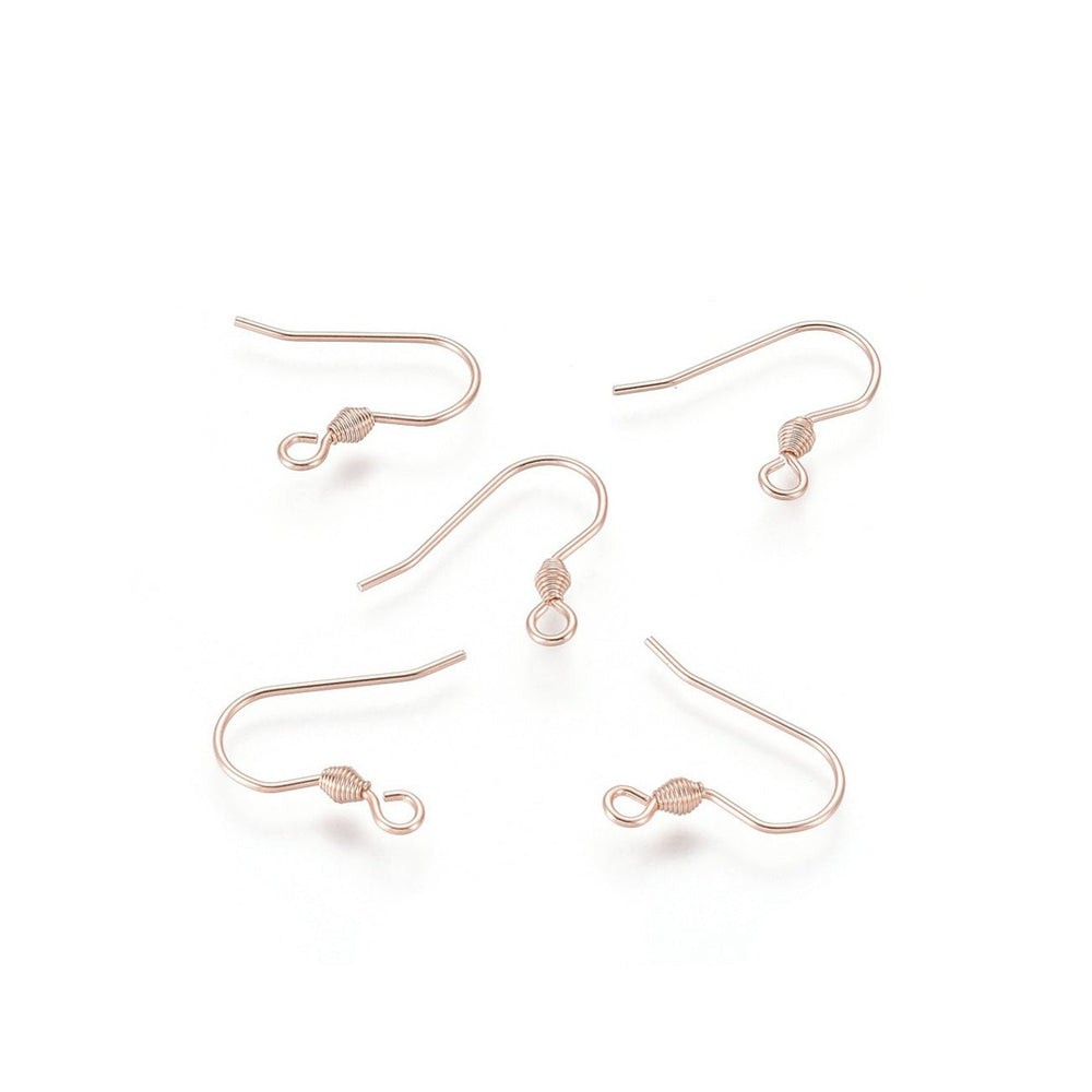 Ohrbügel für Ohrringe, Edelstahl – Farbe Rose Gold - PerlineBeads