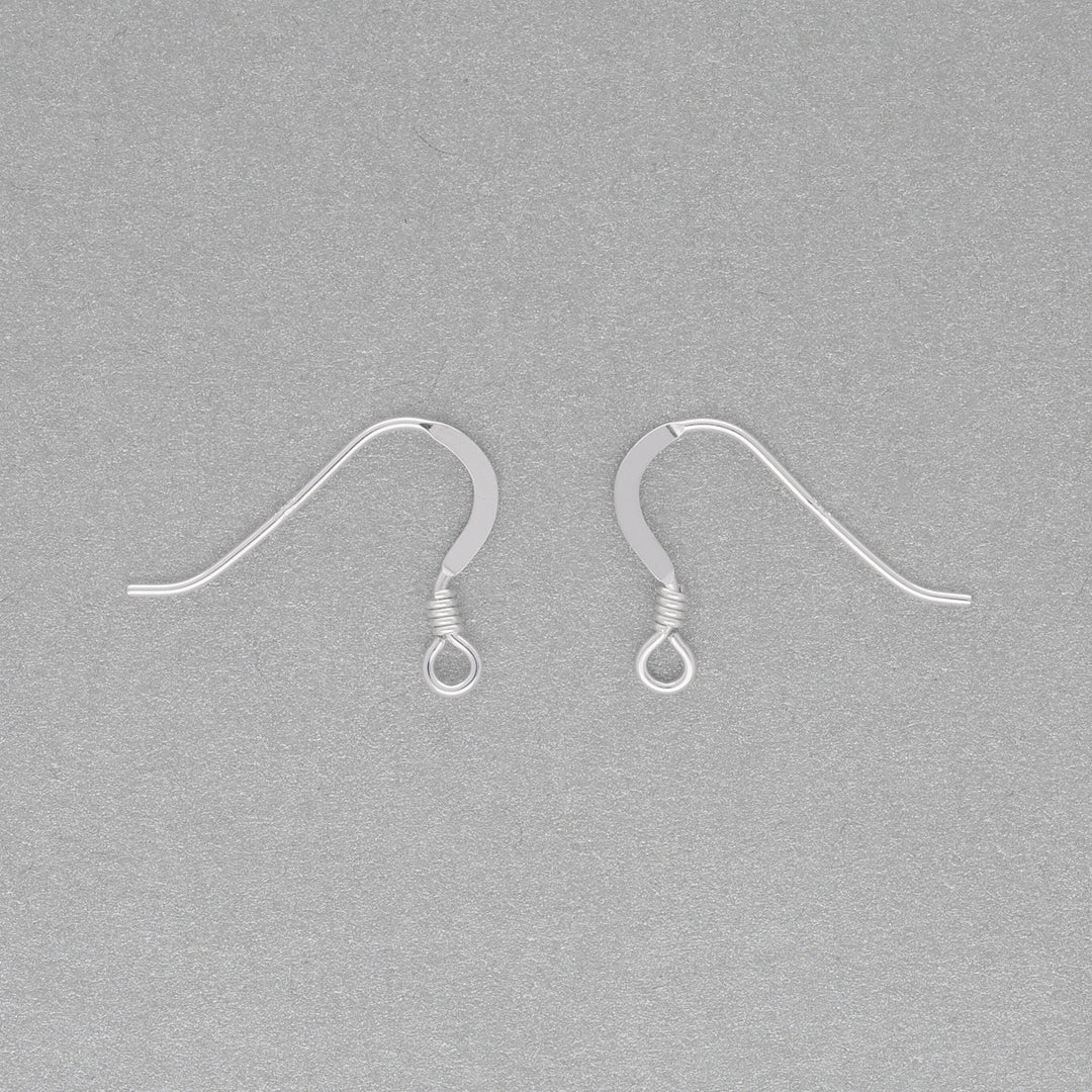 Ohrbügel für Ohrringe Flach – 19 mm - Sterling Silber - PerlineBeads