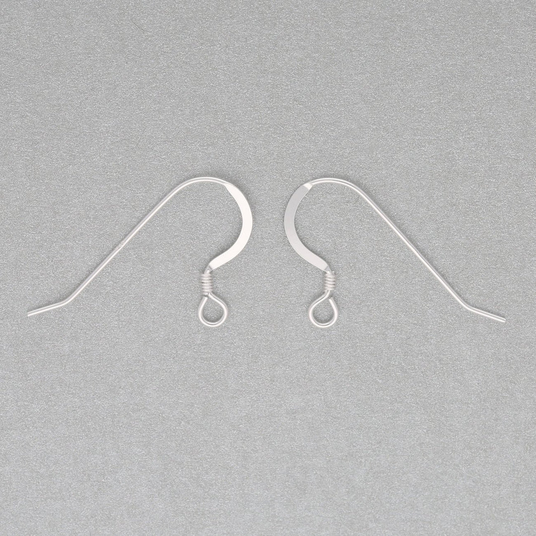 Ohrbügel für Ohrringe Flach – 25 mm - Sterling Silber - PerlineBeads