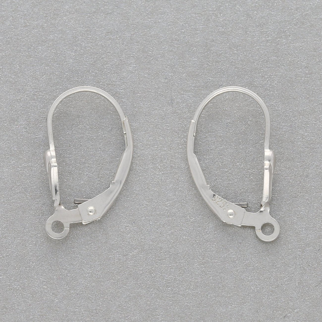 Ohrbügel für Ohrringe «Fleur de Lis» – 14x12 mm - Sterling Silber - PerlineBeads