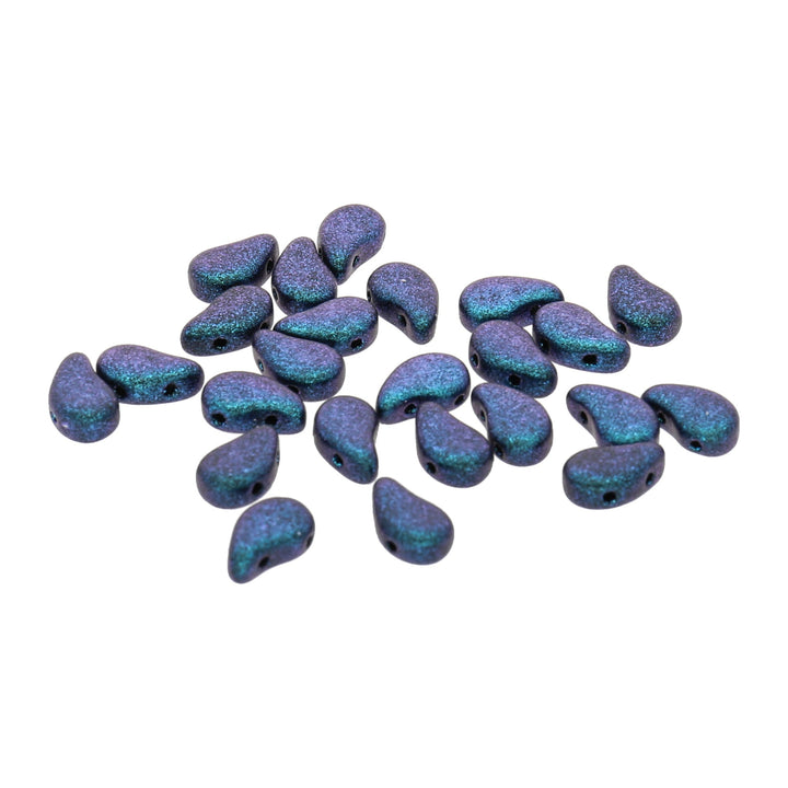 Paisley Duo - Polychrome Dark Capri Blue - PerlineBeads