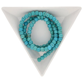 Perle aus synthetischem Türkis - rund – 4 mm (ca. 100 Stk.) - PerlineBeads