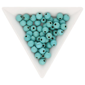 Perle aus synthetischem Türkis - rund – 6 mm (ca. 67 Stk.) - PerlineBeads