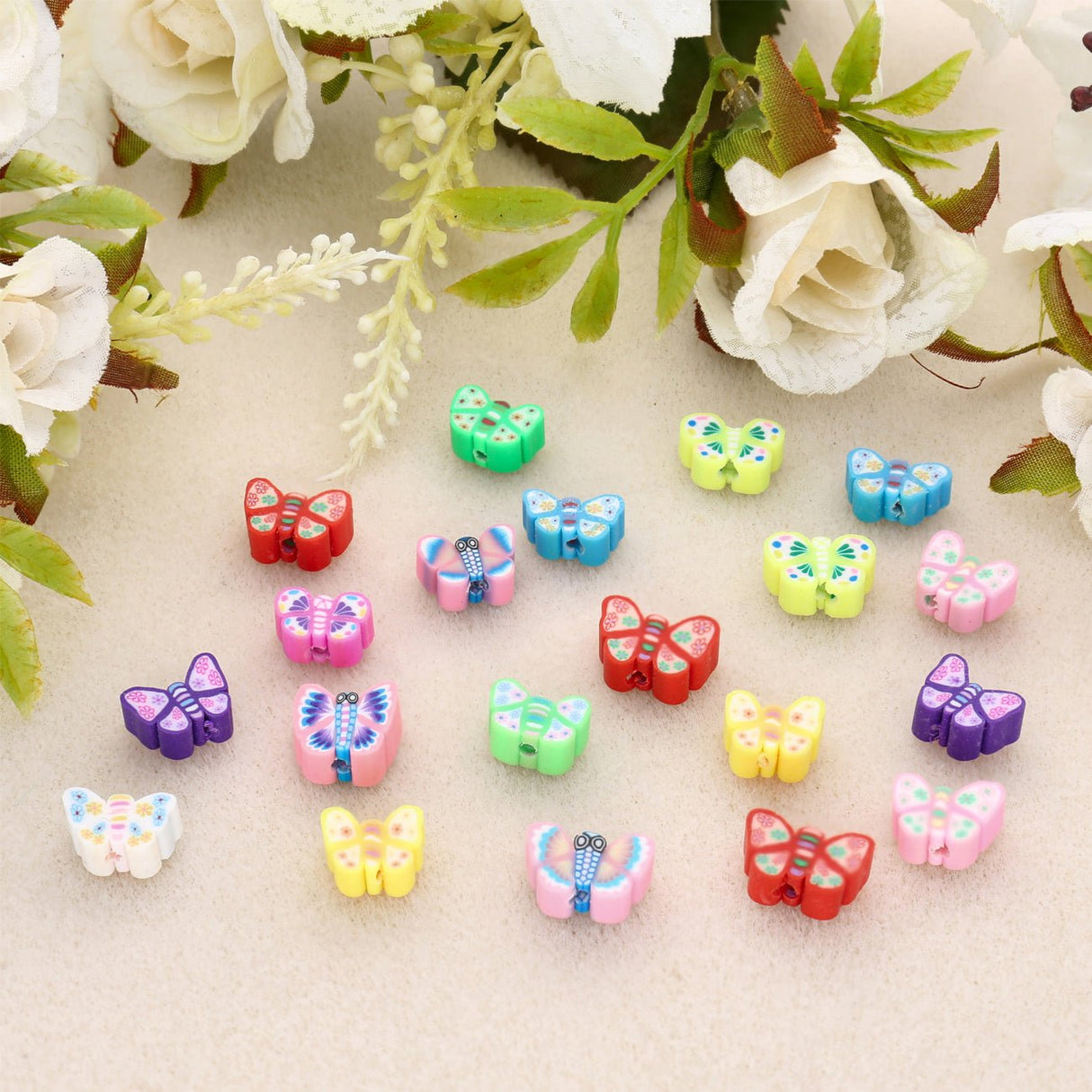 Perlen aus Polymer-Paste – Schmetterling - PerlineBeads