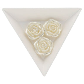 Perlen in Form einer Rose - Elfenbeinfarbe - PerlineBeads